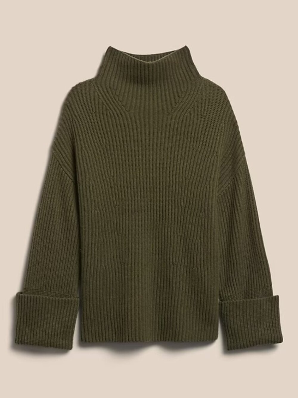 Banana Republic Oversized Funnel Neck Merino Cashmere Sweater